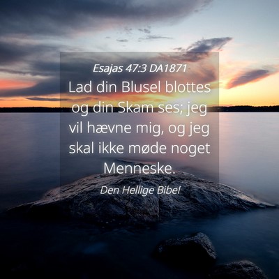 Picture 04 - Esajas 47:3 DA1871 - Lad din Blusel blottes og din Skam ses; jeg vil - Bible Verse Picture