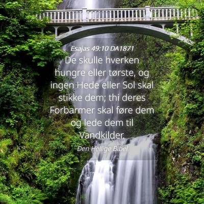 Picture 04 - Esajas 49:10 DA1871 - De skulle hverken hungre eller tørste, og ingen - Bible Verse Picture