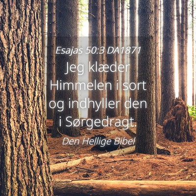 Picture 04 - Esajas 50:3 DA1871 - Jeg klæder Himmelen i sort og indhyller den i - Bible Verse Picture