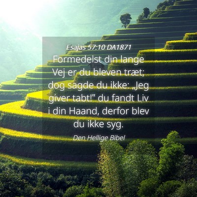 Picture 04 - Esajas 57:10 DA1871 - Formedelst din lange Vej er du bleven træt; dog - Bible Verse Picture