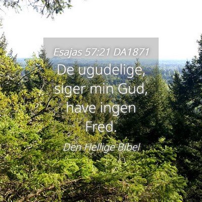 Picture 04 - Esajas 57:21 DA1871 - De ugudelige, siger min Gud, have ingen - Bible Verse Picture