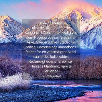 Picture 04 - Esajas 61:3 DA1871 - til at beskikke det for de sørgende i Zion, at - Bible Verse Picture