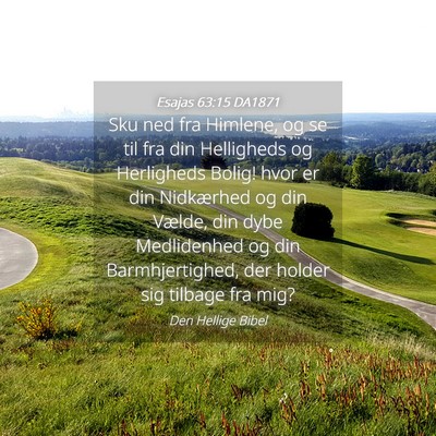 Picture 04 - Esajas 63:15 DA1871 - Sku ned fra Himlene, og se til fra din Helligheds - Bible Verse Picture