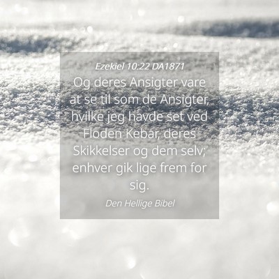 Picture 04 - Ezekiel 10:22 DA1871 - Og deres Ansigter vare at se til som de Ansigter, - Bible Verse Picture