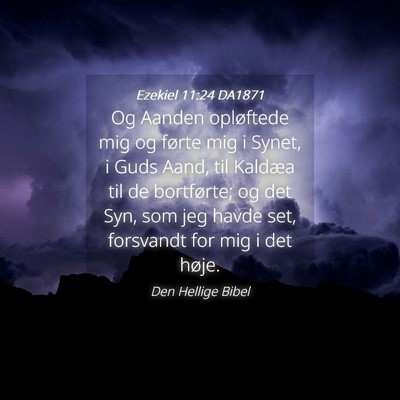 Picture 04 - Ezekiel 11:24 DA1871 - Og Aanden opløftede mig og førte mig i Synet, i - Bible Verse Picture