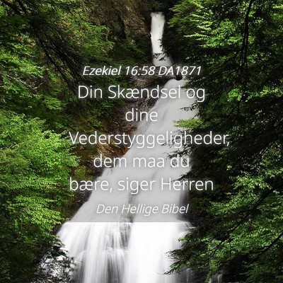 Picture 04 - Ezekiel 16:58 DA1871 - Din Skændsel og dine Vederstyggeligheder, dem - Bible Verse Picture