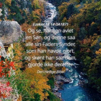Picture 04 - Ezekiel 18:14 DA1871 - Og se, har han avlet en Søn, og denne saa alle - Bible Verse Picture
