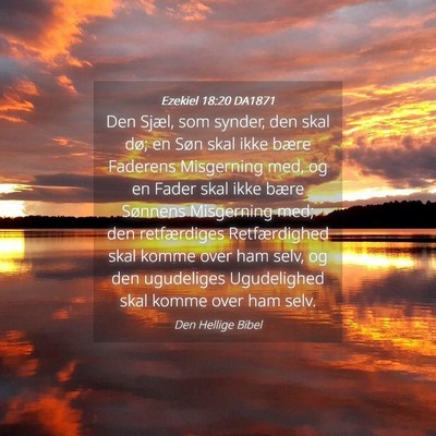 Picture 04 - Ezekiel 18:20 DA1871 - Den Sjæl, som synder, den skal dø; en Søn skal - Bible Verse Picture