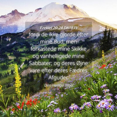Picture 04 - Ezekiel 20:24 DA1871 - fordi de ikke gjorde efter mine Bud, men - Bible Verse Picture