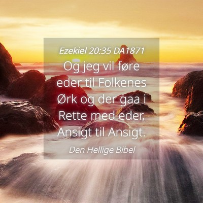 Picture 04 - Ezekiel 20:35 DA1871 - Og jeg vil føre eder til Folkenes Ørk og der - Bible Verse Picture