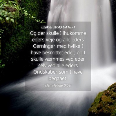 Picture 04 - Ezekiel 20:43 DA1871 - Og der skulle I ihukomme eders Veje og alle eders - Bible Verse Picture