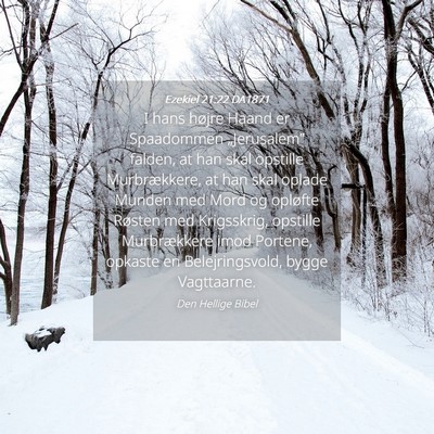 Picture 04 - Ezekiel 21:22 DA1871 - I hans højre Haand er Spaadommen „Jerusalem‟ - Bible Verse Picture