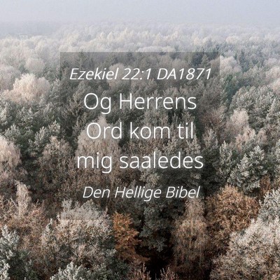 Picture 04 - Ezekiel 22:1 DA1871 - Og Herrens Ord kom til mig - Bible Verse Picture