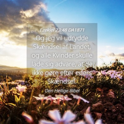 Picture 04 - Ezekiel 23:48 DA1871 - Og jeg vil udrydde Skændsel af Landet, og alle - Bible Verse Picture