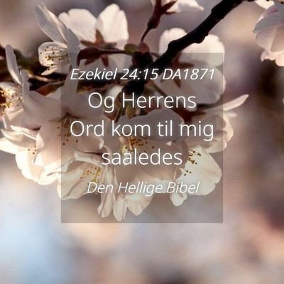 Picture 04 - Ezekiel 24:15 DA1871 - Og Herrens Ord kom til mig - Bible Verse Picture