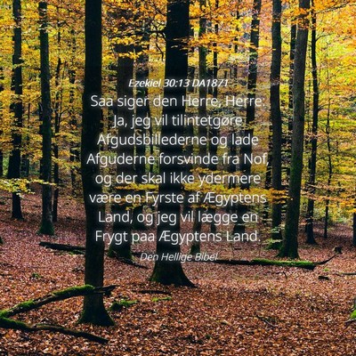 Picture 04 - Ezekiel 30:13 DA1871 - Saa siger den Herre, Herre: Ja, jeg vil - Bible Verse Picture