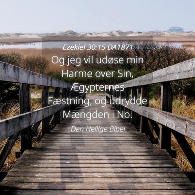Picture 04 - Ezekiel 30:15 DA1871 - Og jeg vil udøse min Harme over Sin, Ægypternes - Bible Verse Picture