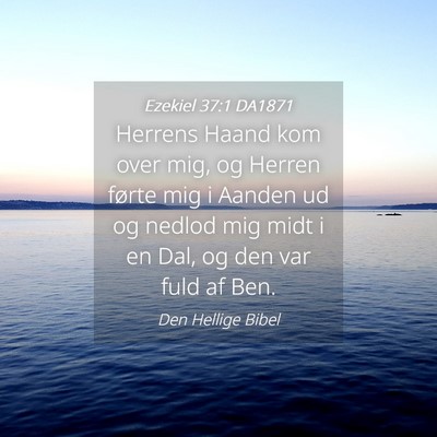 Picture 04 - Ezekiel 37:1 DA1871 - Herrens Haand kom over mig, og Herren førte mig - Bible Verse Picture