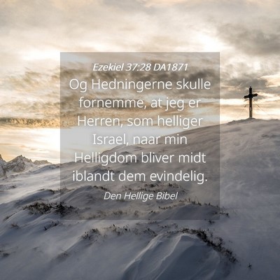 Picture 04 - Ezekiel 37:28 DA1871 - Og Hedningerne skulle fornemme, at jeg er Herren, - Bible Verse Picture