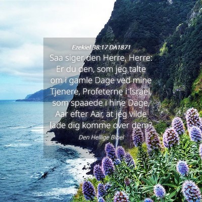 Picture 04 - Ezekiel 38:17 DA1871 - Saa siger den Herre, Herre: Er du den, som jeg - Bible Verse Picture