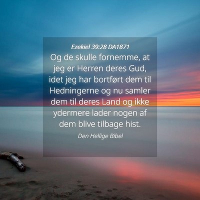 Picture 04 - Ezekiel 39:28 DA1871 - Og de skulle fornemme, at jeg er Herren deres - Bible Verse Picture