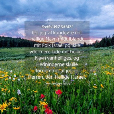 Picture 04 - Ezekiel 39:7 DA1871 - Og jeg vil kundgøre mit hellige Navn midt - Bible Verse Picture