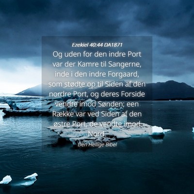Picture 04 - Ezekiel 40:44 DA1871 - Og uden for den indre Port var der Kamre til - Bible Verse Picture