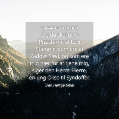 Picture 04 - Ezekiel 43:19 DA1871 - Og du skal give Præsterne af Levi Stamme, som - Bible Verse Picture