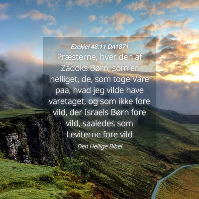 Picture 04 - Ezekiel 48:11 DA1871 - Præsterne, hver den af Zadoks Børn, som er - Bible Verse Picture