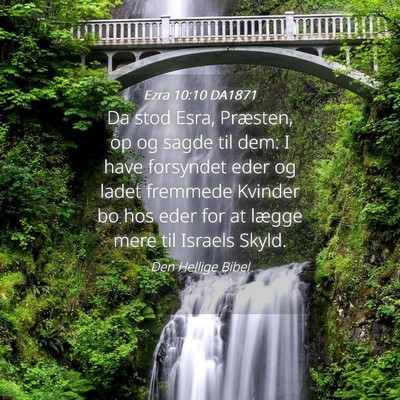 Picture 04 - Ezra 10:10 DA1871 - Da stod Esra, Præsten, op og sagde til dem: I - Bible Verse Picture