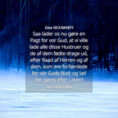 Picture 04 - Ezra 10:3 DA1871 - Saa lader os nu gøre en Pagt for vor Gud, at vi - Bible Verse Picture