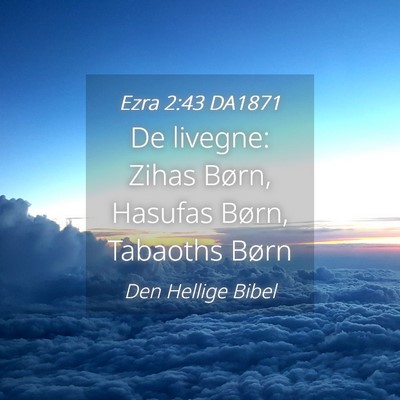 Picture 04 - Ezra 2:43 DA1871 - De livegne: Zihas Børn, Hasufas Børn, Tabaoths - Bible Verse Picture