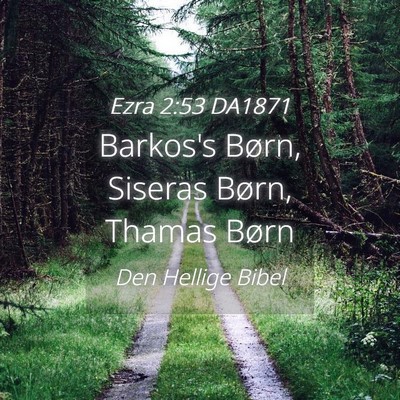 Picture 04 - Ezra 2:53 DA1871 - Barkos's Børn, Siseras Børn, Thamas - Bible Verse Picture