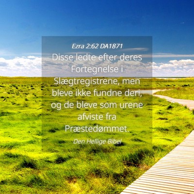 Picture 04 - Ezra 2:62 DA1871 - Disse ledte efter deres Fortegnelse i - Bible Verse Picture