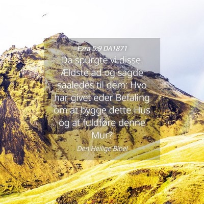 Picture 04 - Ezra 5:9 DA1871 - Da spurgte vi disse. Ældste ad og sagde saaledes - Bible Verse Picture