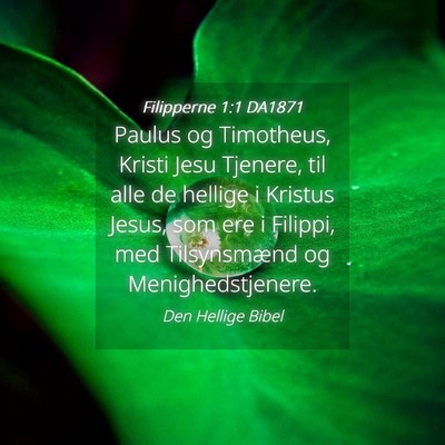 Picture 04 - Filipperne 1:1 DA1871 - Paulus og Timotheus, Kristi Jesu Tjenere, til - Bible Verse Picture