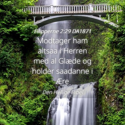 Picture 04 - Filipperne 2:29 DA1871 - Modtager ham altsaa i Herren med al Glæde og - Bible Verse Picture