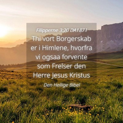 Picture 04 - Filipperne 3:20 DA1871 - Thi vort Borgerskab er i Himlene, hvorfra vi - Bible Verse Picture
