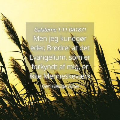 Picture 04 - Galaterne 1:11 DA1871 - Men jeg kundgør eder, Brødre! at det - Bible Verse Picture