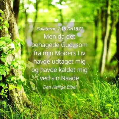 Picture 04 - Galaterne 1:15 DA1871 - Men da det behagede Gud, som fra min Moders Liv - Bible Verse Picture