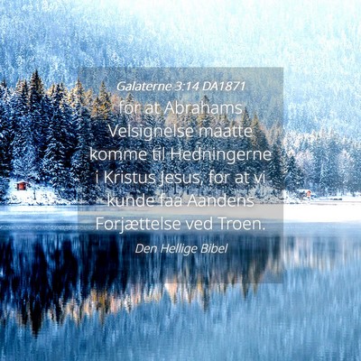 Picture 04 - Galaterne 3:14 DA1871 - for at Abrahams Velsignelse maatte komme til - Bible Verse Picture