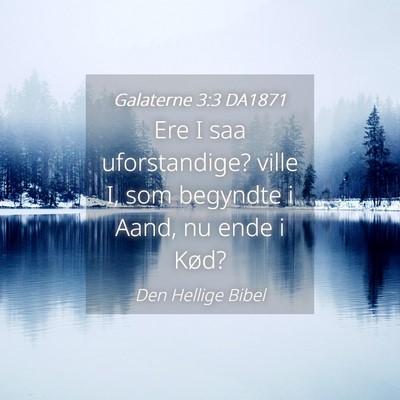 Picture 04 - Galaterne 3:3 DA1871 - Ere I saa uforstandige? ville I, som begyndte i - Bible Verse Picture