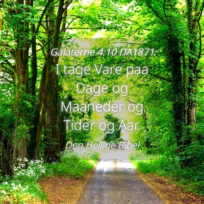 Picture 04 - Galaterne 4:10 DA1871 - I tage Vare paa Dage og Maaneder og Tider og - Bible Verse Picture