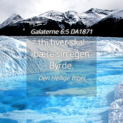 Picture 04 - Galaterne 6:5 DA1871 - thi hver skal bære sin egen - Bible Verse Picture
