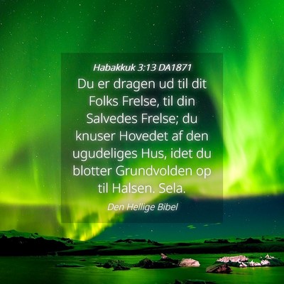 Picture 04 - Habakkuk 3:13 DA1871 - Du er dragen ud til dit Folks Frelse, til din - Bible Verse Picture
