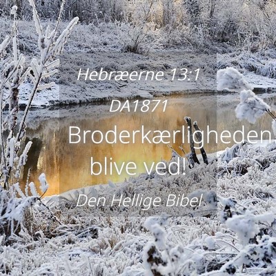 Picture 04 - Hebræerne 13:1 DA1871 - Broderkærligheden blive - Bible Verse Picture