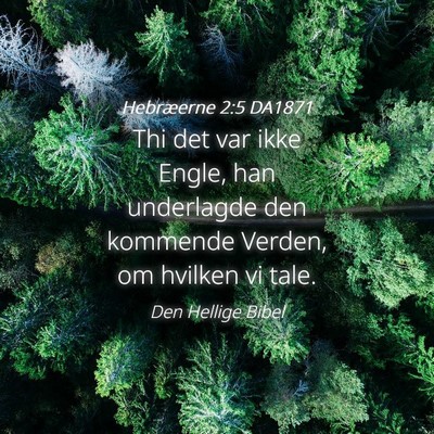 Picture 04 - Hebræerne 2:5 DA1871 - Thi det var ikke Engle, han underlagde den - Bible Verse Picture