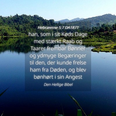 Picture 04 - Hebræerne 5:7 DA1871 - han, som i sit Køds Dage med stærkt Raab og - Bible Verse Picture