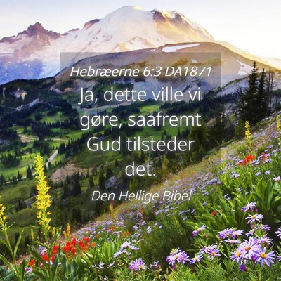 Picture 04 - Hebræerne 6:3 DA1871 - Ja, dette ville vi gøre, saafremt Gud tilsteder - Bible Verse Picture