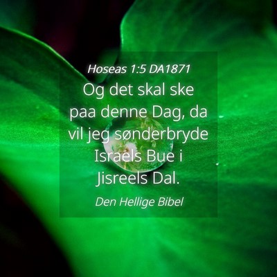 Picture 04 - Hoseas 1:5 DA1871 - Og det skal ske paa denne Dag, da vil jeg - Bible Verse Picture
